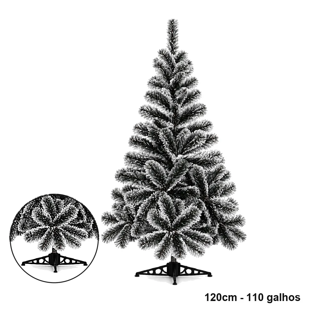 Árvore de Natal Nevada 1,20m 110 Galhos