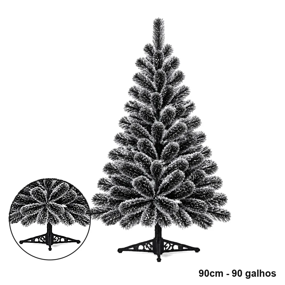 Árvore de Natal Pequena Nevada 90cm 90 Galhos