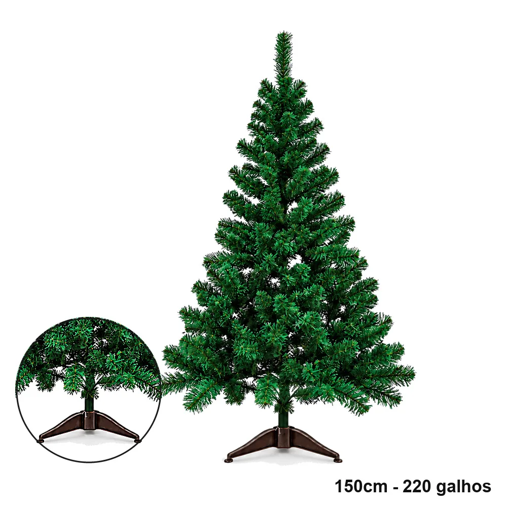Árvore de Natal Verde 1,50m 220 Galhos
