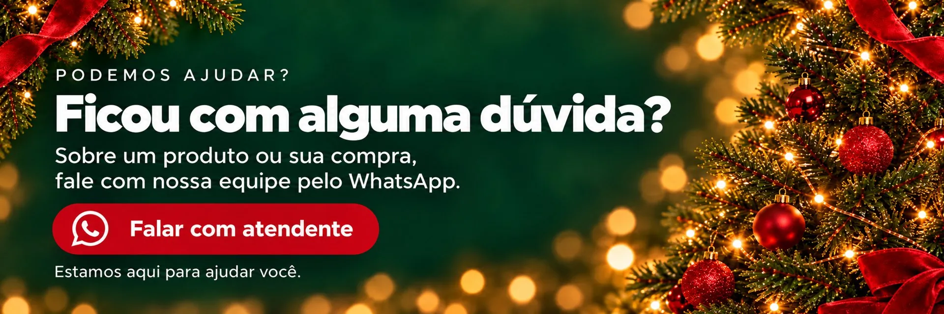 Ficou com alguma dúvida? Fale com nossa equipe pelo WhatsApp